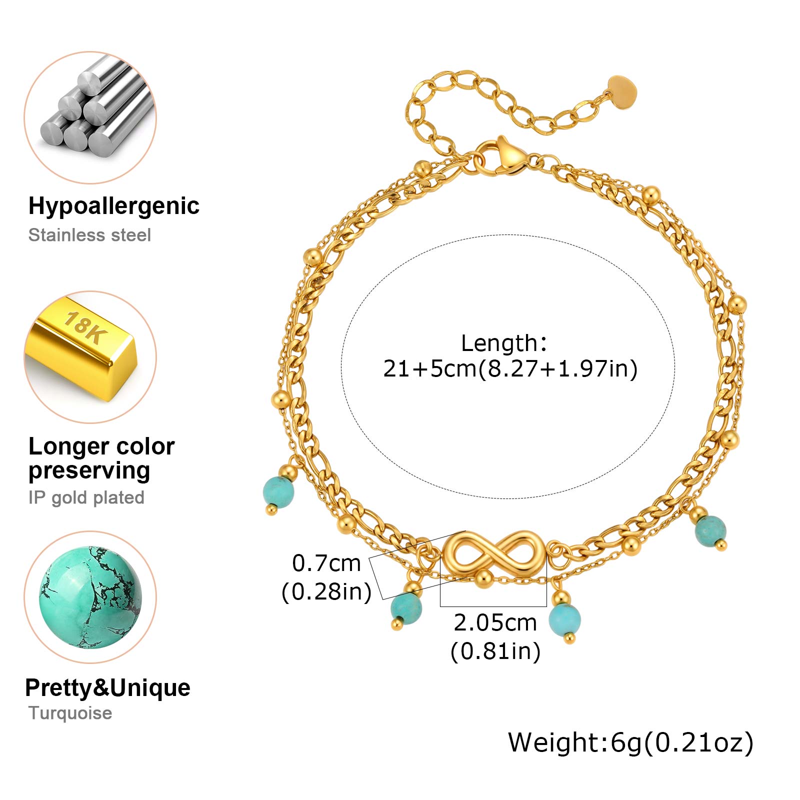 Vnox Yeni Boho Çift Katmanlı S - Jc Jewelry & Watches Photos incelemesi ve fiyatı